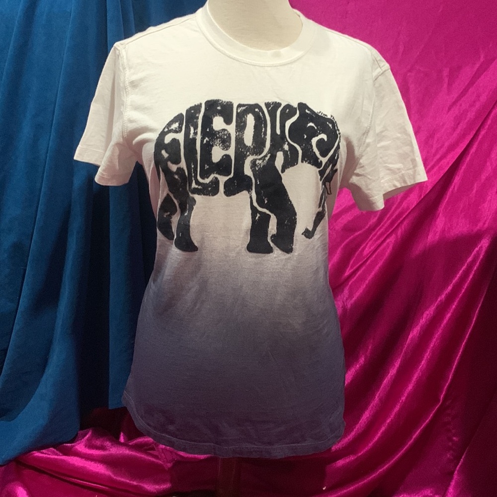 White and Black Graphic Tee